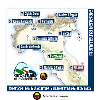 Le tappe del Giro d'Italia 2012