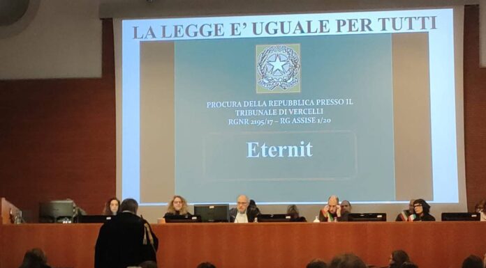 Eternit bis, a Novara le parti civili chiedono giustizia per le vittime dell’amianto